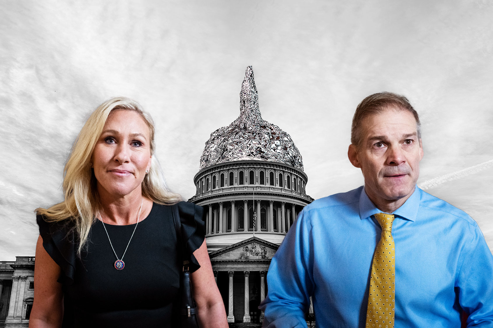 Marjorie Taylor Greene and Jim Jordan (Photo illustration by Salon/Getty Images)