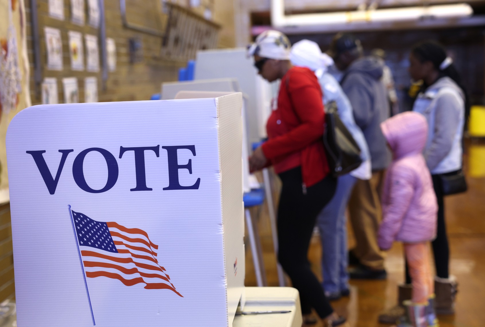 Voters cast their ballots at a polling place on November 08, 2022 in Milwaukee, Wisconsin. (Scott Olson/Getty Images)