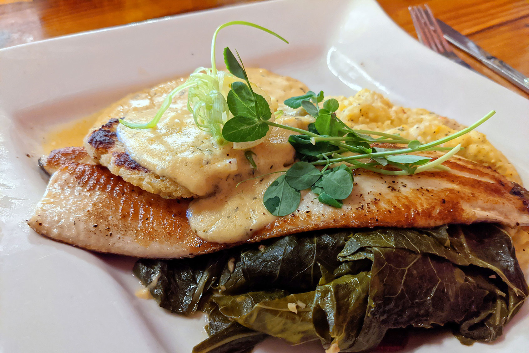 Plate of rainbow trout (Getty Images/Cathy Scola)