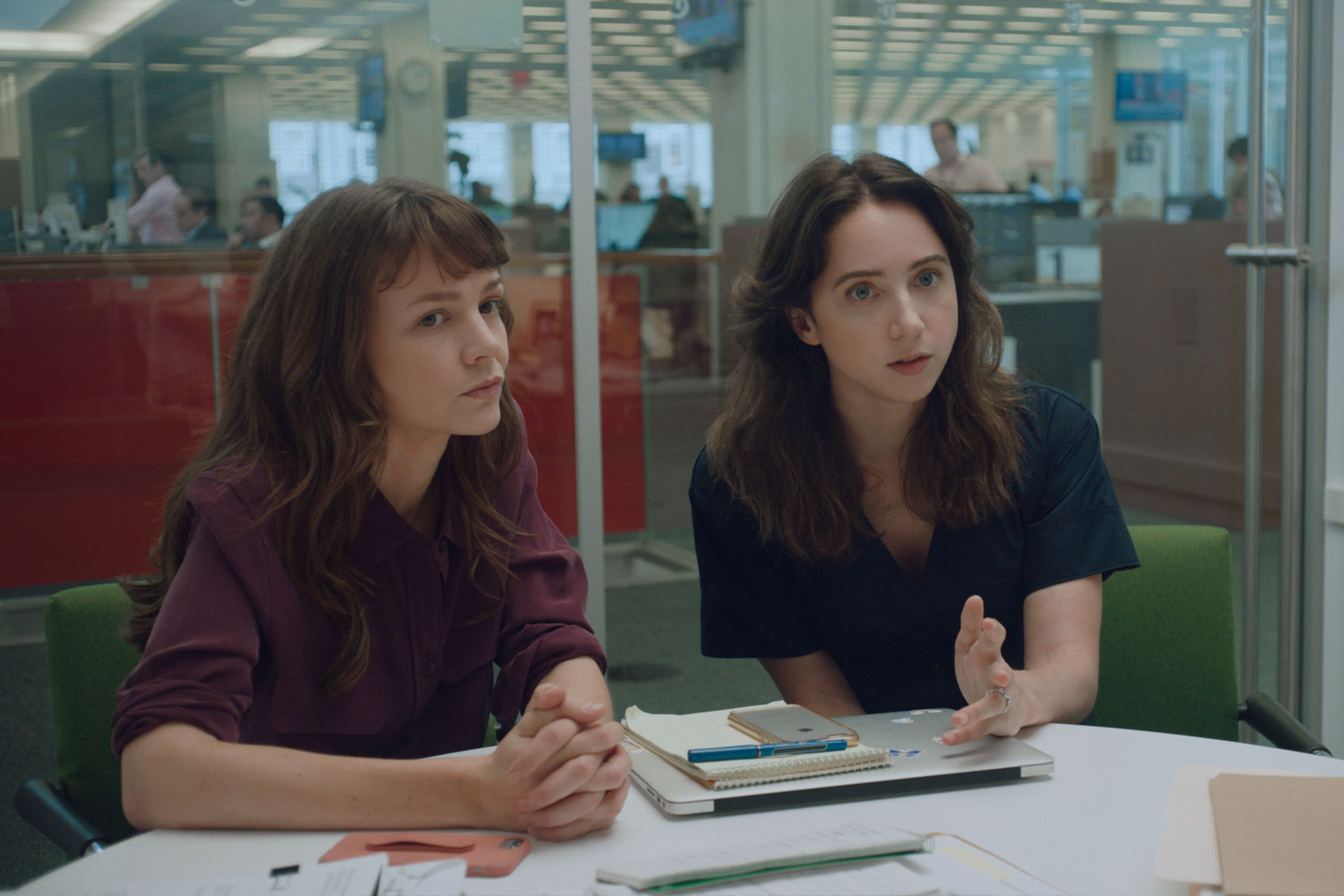 Megan Twohey (Carey Mulligan) and Jodi Kantor (Zoe Kazan) in "She Said" (Universal Pictures)