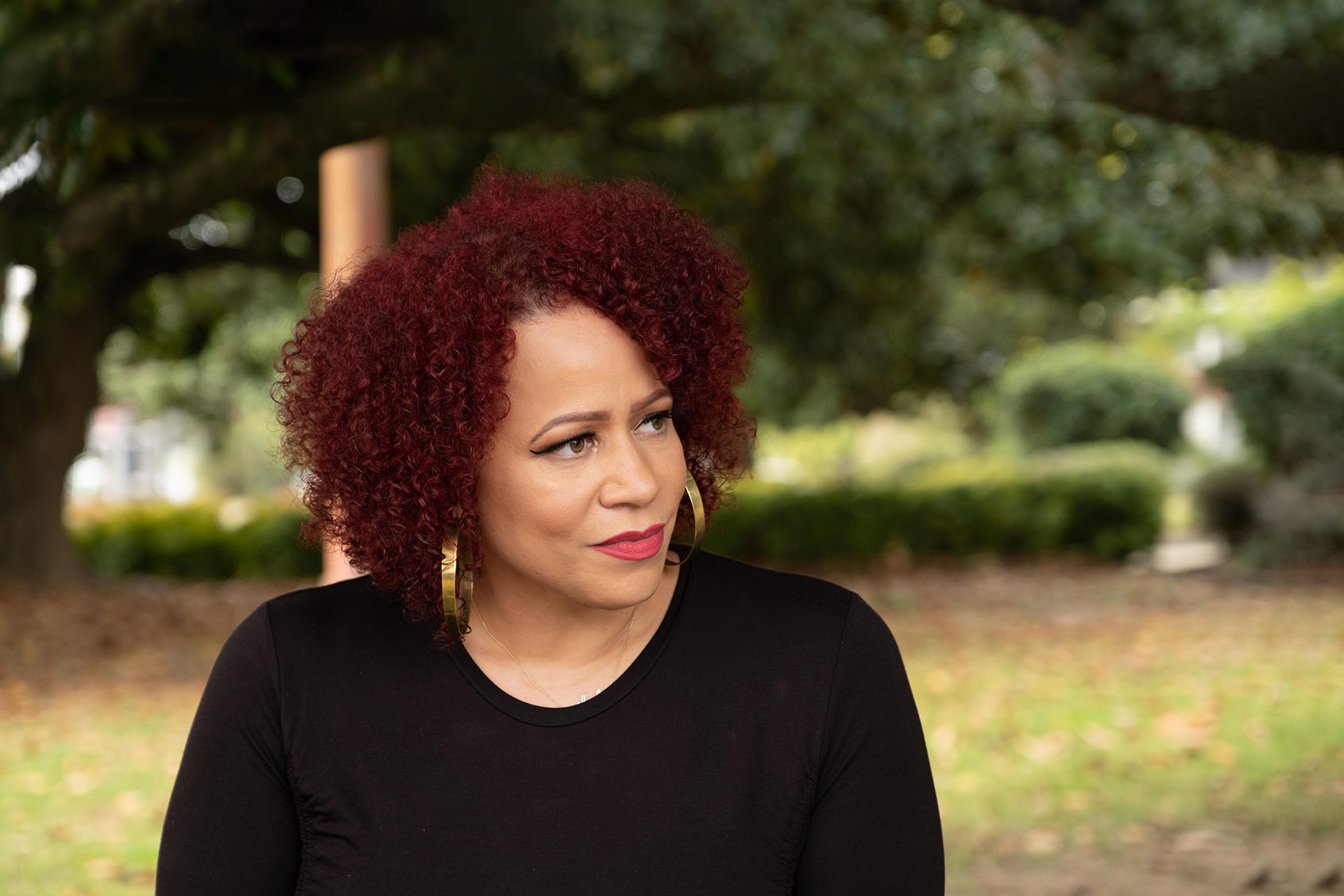 Nikole Hannah-Jones in "The 1619 Project." (Patti Perret/Hulu)