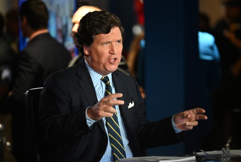 Tucker Carlson speaks during 2022 FOX Nation Patriot Awards on November 17, 2022 in Hollywood, Florida. (Jason Koerner/Getty Images)
