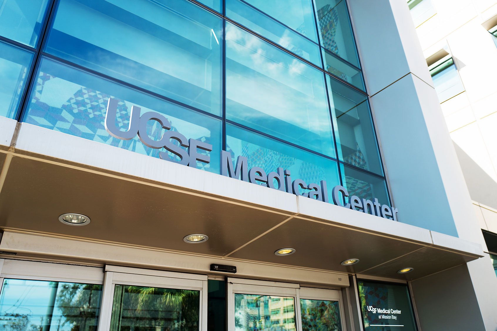 Sign at the entrance to the Mission Bay campus of the University of California San Francisco (UCSF) medical center (Smith Collection/Gado/Getty Images)