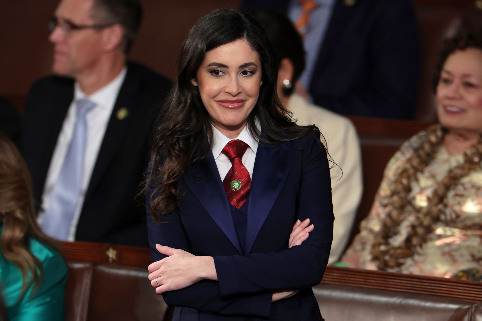 U.S. Rep. Anna Paulina Luna (R-FL) waits for President Joe Biden's State of the Union address during a joint meeting of Congress in the House Chamber of the U.S. Capitol on February 07, 2023 in Washington, DC. (Win McNamee/Getty Images)
