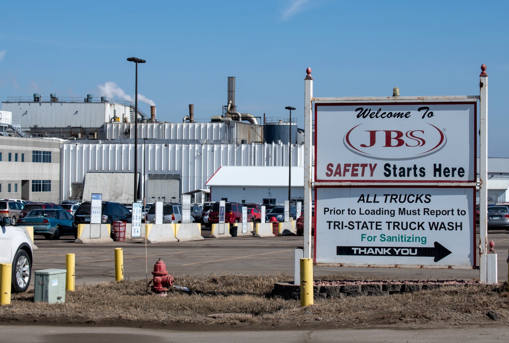 Worthington, Minnesota. JBS pork plant. It is the second largest fresh pork producer with five facilities in the U.S. (Michael Siluk/UCG/Universal Images Group via Getty Images)