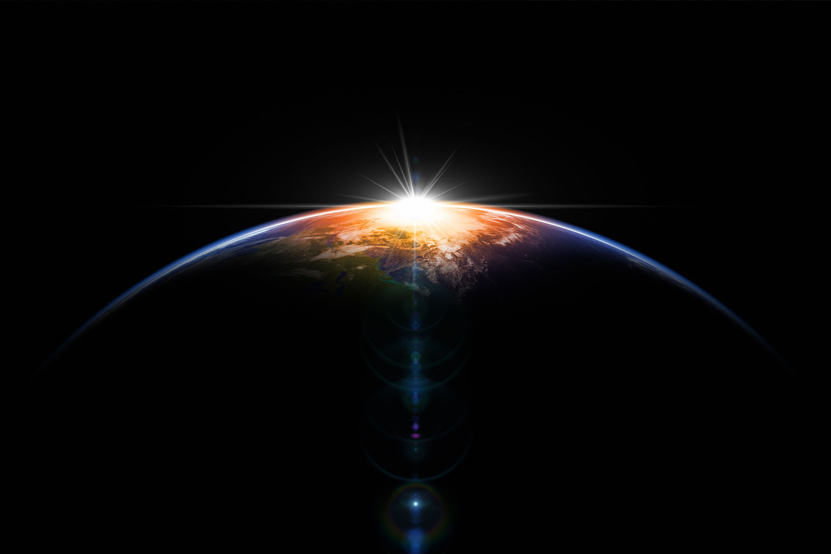 Sunrise in Space (Getty Images/BlackJack3D)