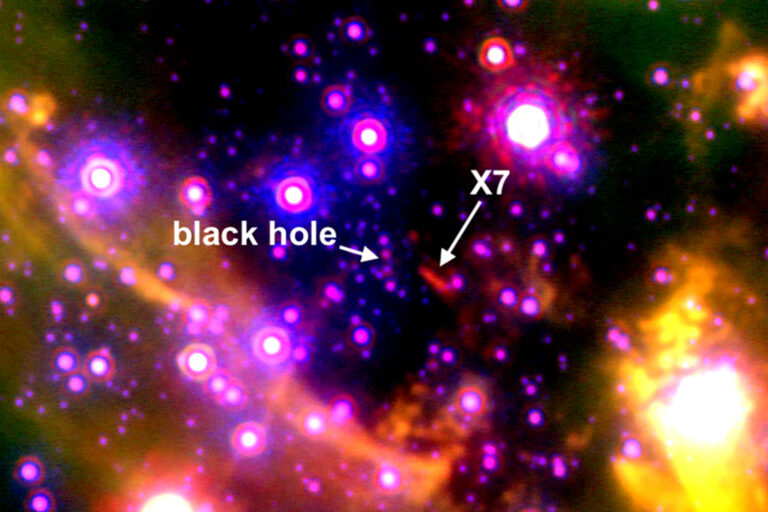 X7 location relative to the supermassive black hole (Anna Ciurlo/UCLA)