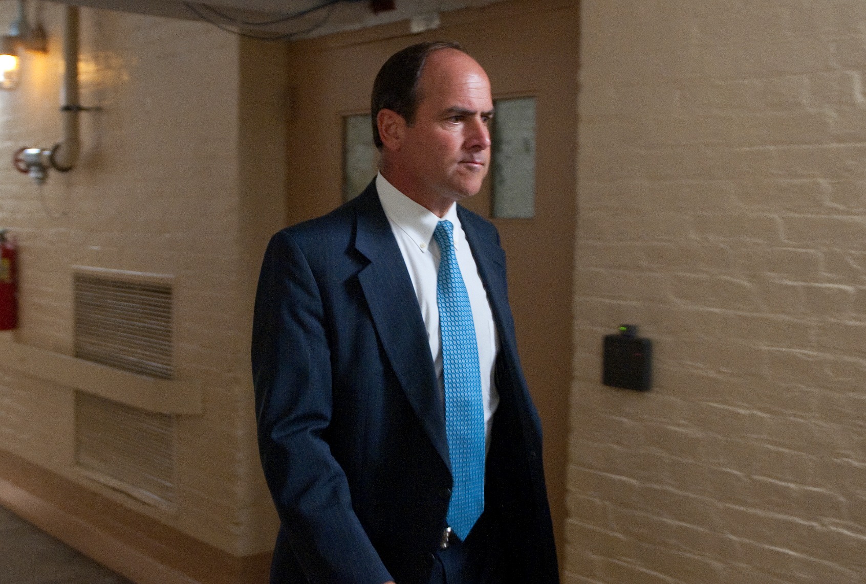 Former member Zach Wamp walks past the meeting of the House Republican Caucus in the U. S Capitol. ( Douglas Graham/Roll Call via Getty Images)