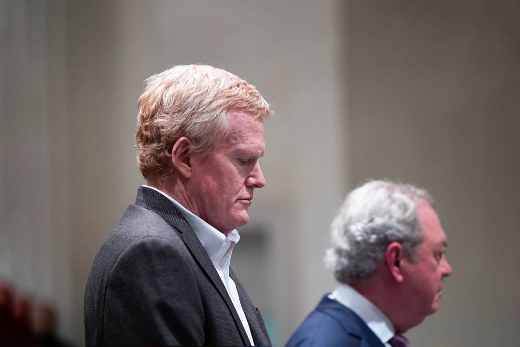 Alex Murdaugh is found guilty on all counts for the murder of his wife and son at the Colleton County Courthouse on Thursday, March 2, 2023. (Joshua Boucher/The State/Tribune News Service via Getty Images)