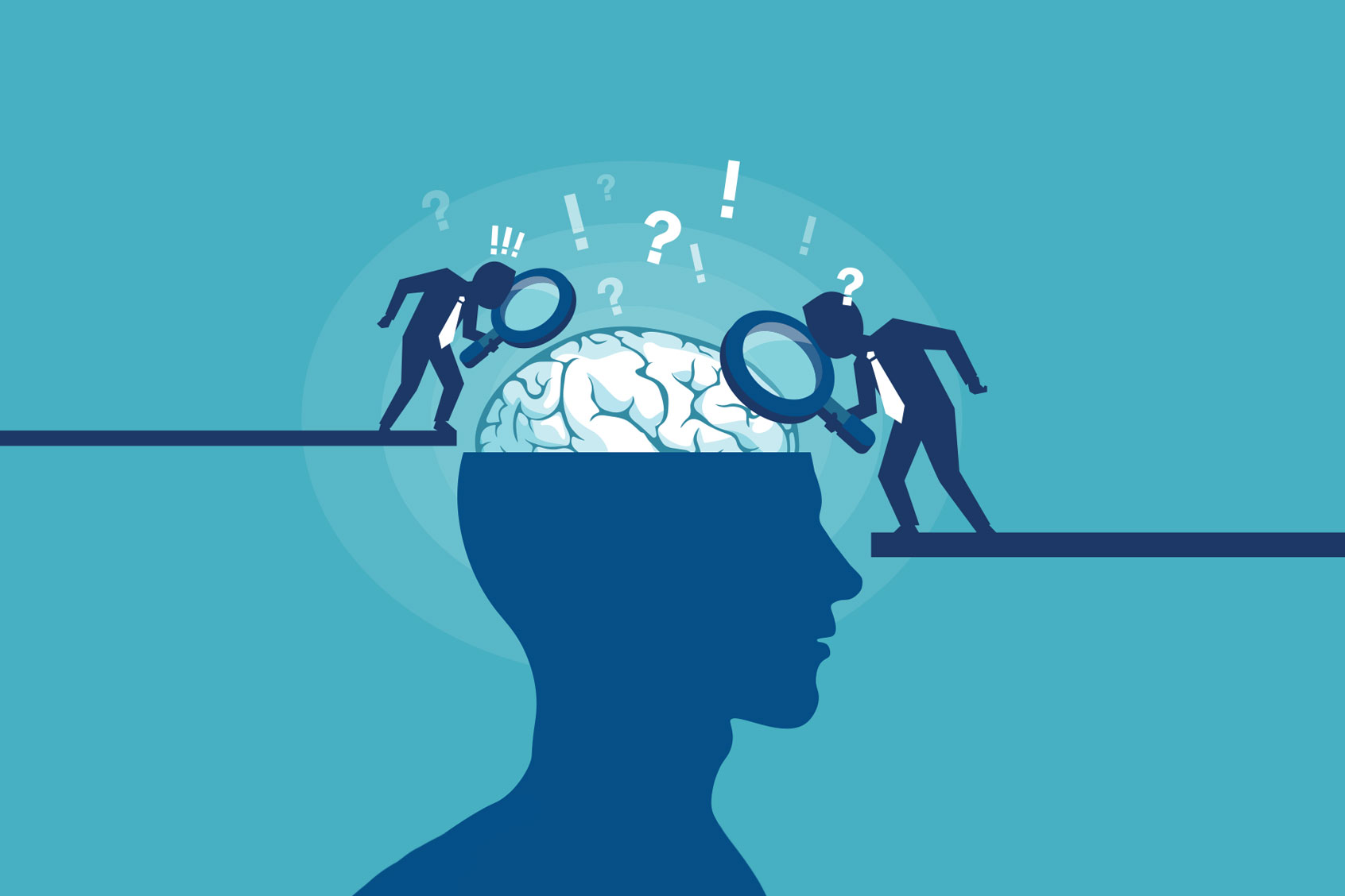 Concept of scientist exploring human brain. (Getty Images/Feodora Chiosea)