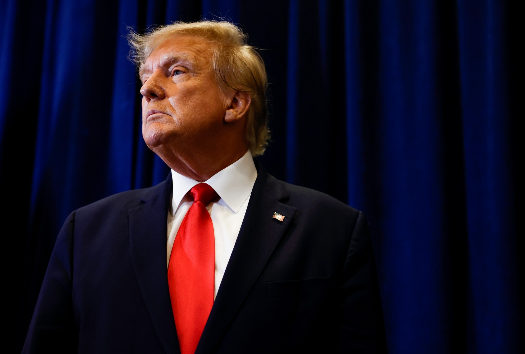Former President Donald Trump speaks to reporters before his speech at the annual Conservative Political Action Conference (CPAC) at Gaylord National Resort & Convention Center on March 4, 2023 in National Harbor, Maryland. (Anna Moneymaker/Getty Images)