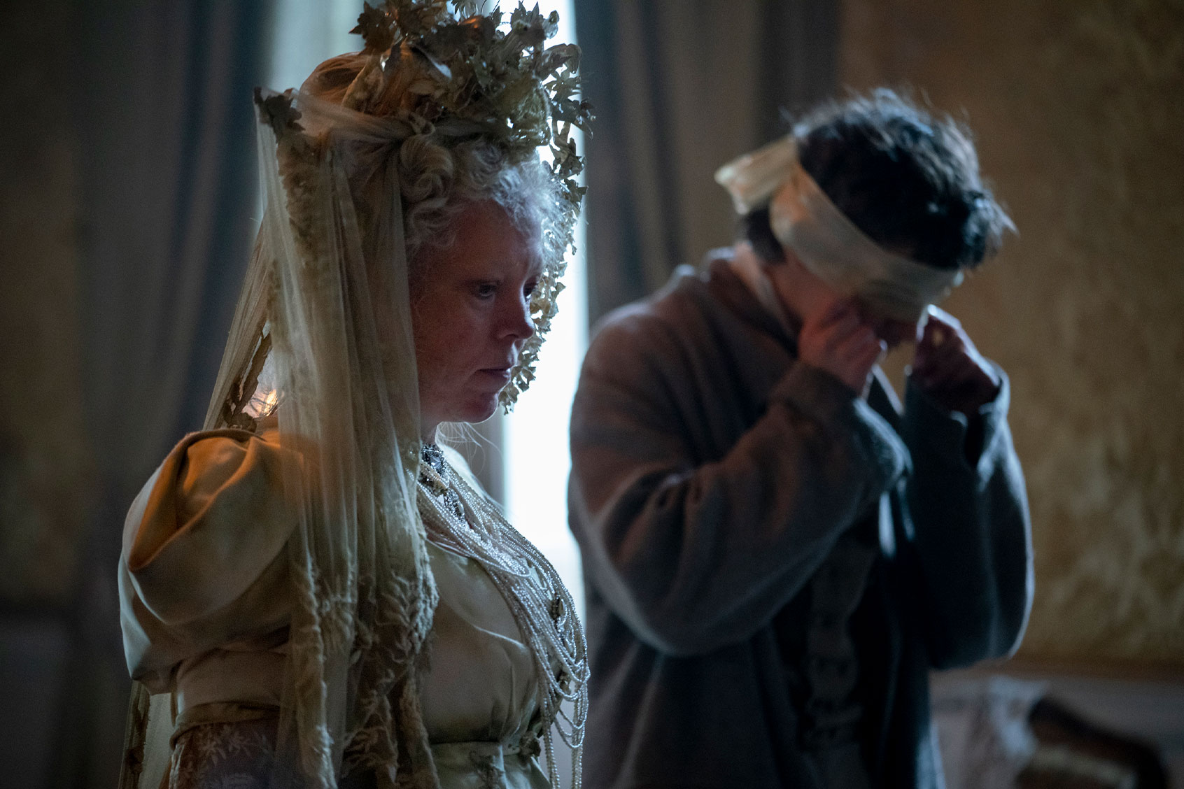 Olivia Colman as “Miss Havisham” and Tom Sweet as "Young Pip" in "Great Expectations" (Miya Mizuno/FX)