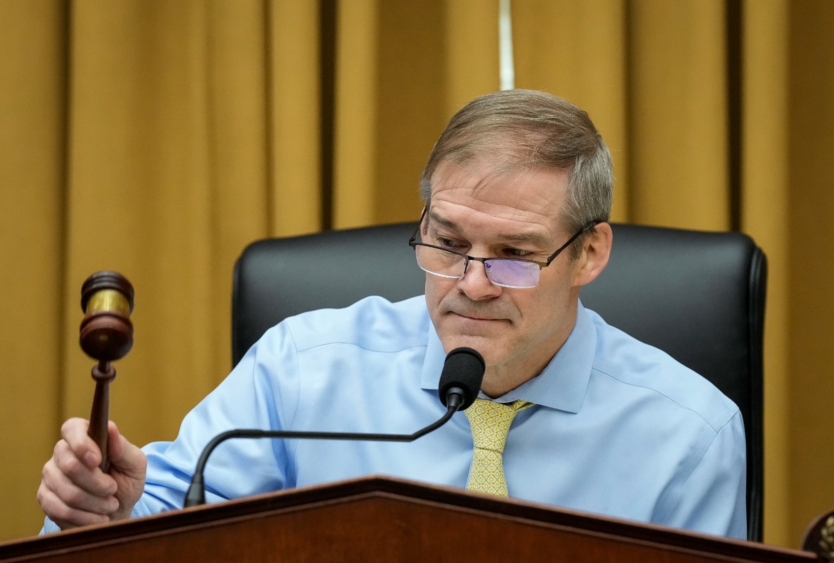 Rep. Jim Jordan (R-OH), Chairman of the House Judiciary Committee, strikes the gavel to start a hearing on  February 01, 2023 in Washington, DC. (Drew Angerer/Getty Images)