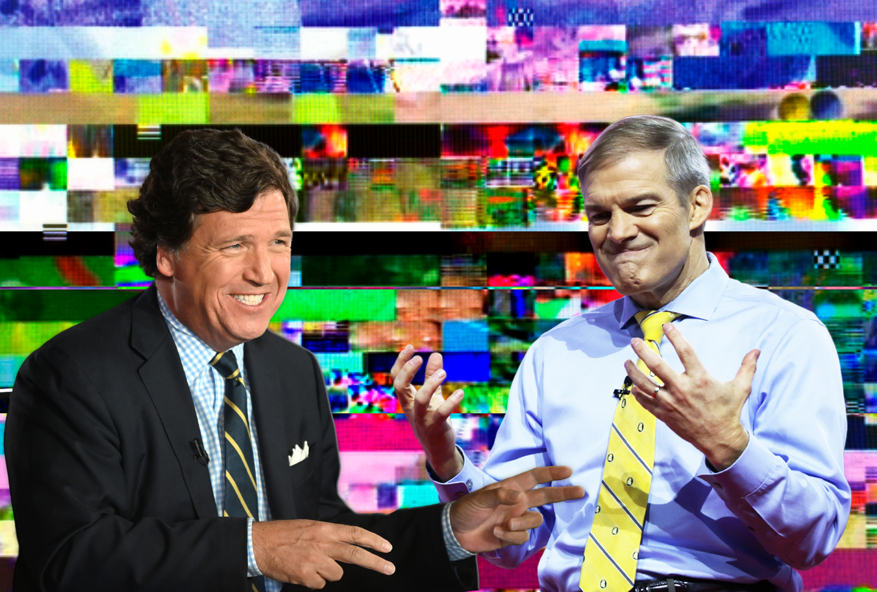 Fox News host Tucker Carlson and Rep. Jim Jordan (R-OH) (Photo Illustration by Salon / Getty Images / Jason Koerner / Alex Wong / Mike Hill )