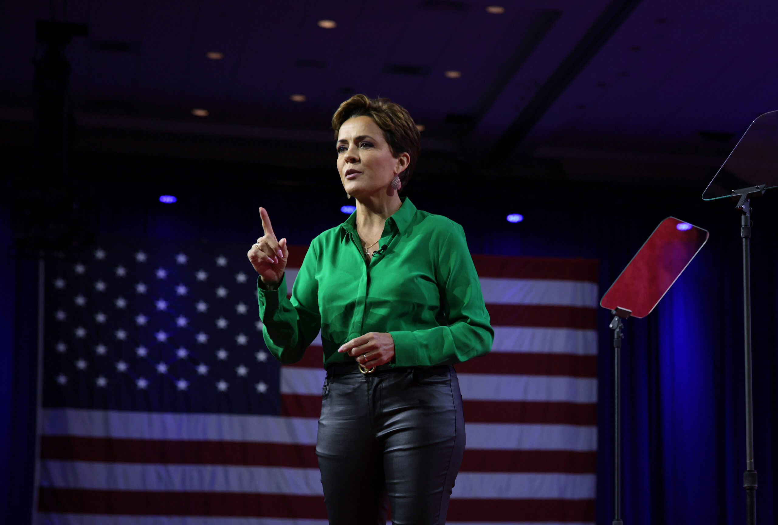 Former Arizona Republican gubernatorial candidate Kari Lake speaks during the annual Conservative Political Action Conference (CPAC) at Gaylord National Resort & Convention Center on March 4, 2023 in National Harbor, Maryland. (Getty Images / Alex Wong)