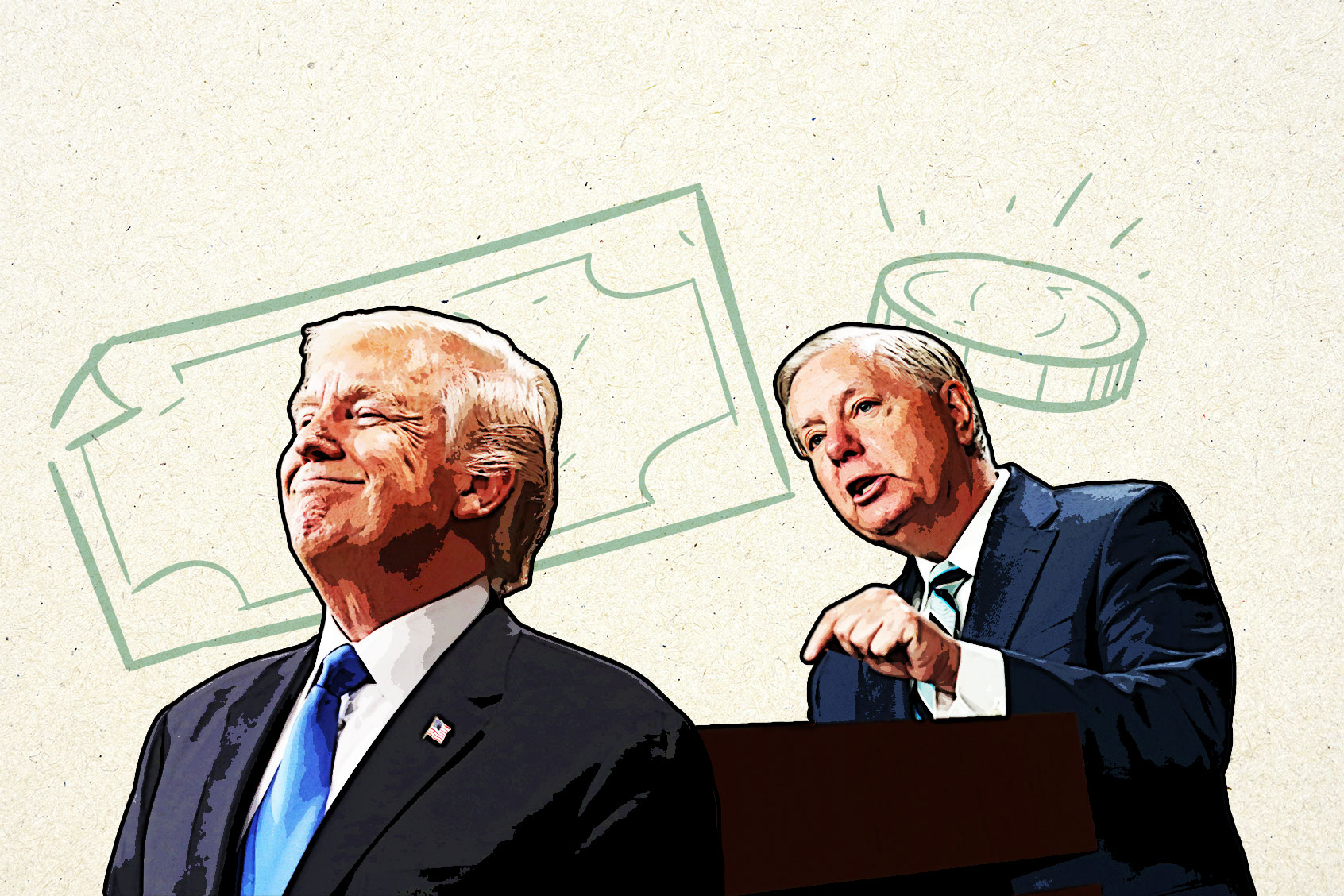 Donald Trump and Lindsey Graham (Photo illustration by Salon/Getty Images)