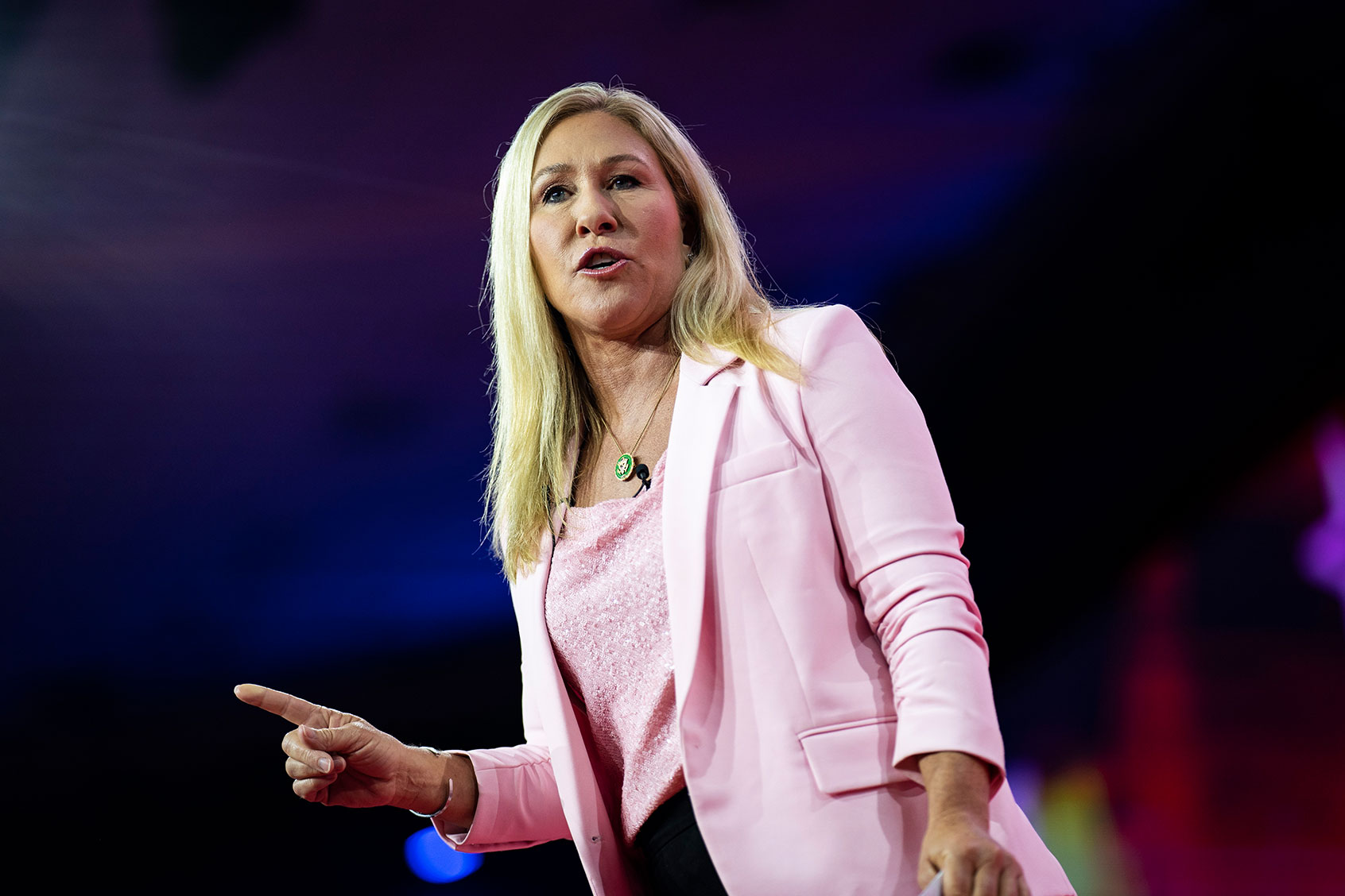 Rep. Marjorie Taylor Greene, R-Ga., speaks on the second day of the Conservative Political Action Conference CPAC on Friday, March 03, 2023, in Fort Washington, MD. (Jabin Botsford/The Washington Post via Getty Images)