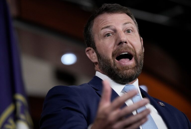 Markwayne Mullin (R-OK) speaks during a news conference at the U.S. Capitol August 12, 2022 in Washington, DC. (Drew Angerer/Getty Images)