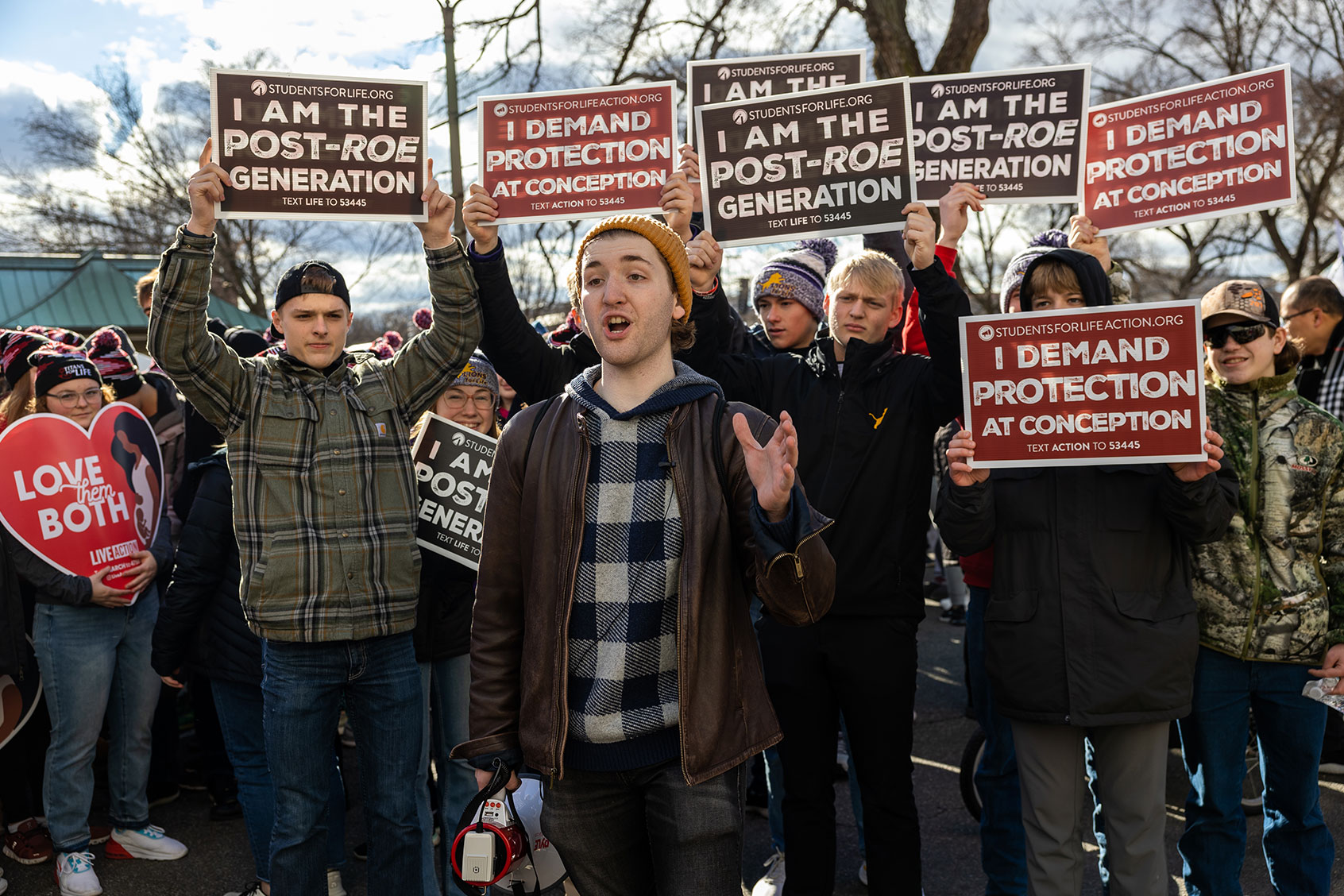 Pro-life supporters gather on the National Mall in Washington, DC ahead of the March for Life on January 20th, 2023. (Nathan Posner/Anadolu Agency via Getty Images)