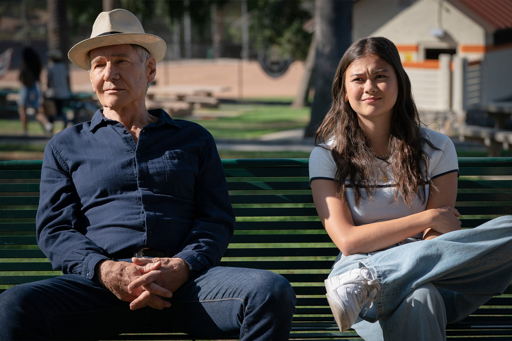 Harrison Ford and Lukita Maxwell in "Shrinking" (Apple TV+)