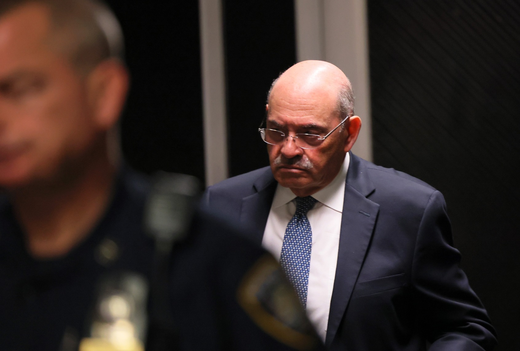 Former CFO Allen Weisselberg leaves the courtroom during a trial at the New York Supreme Court on November 17, 2022 in New York City. (Michael M. Santiago/Getty Images)