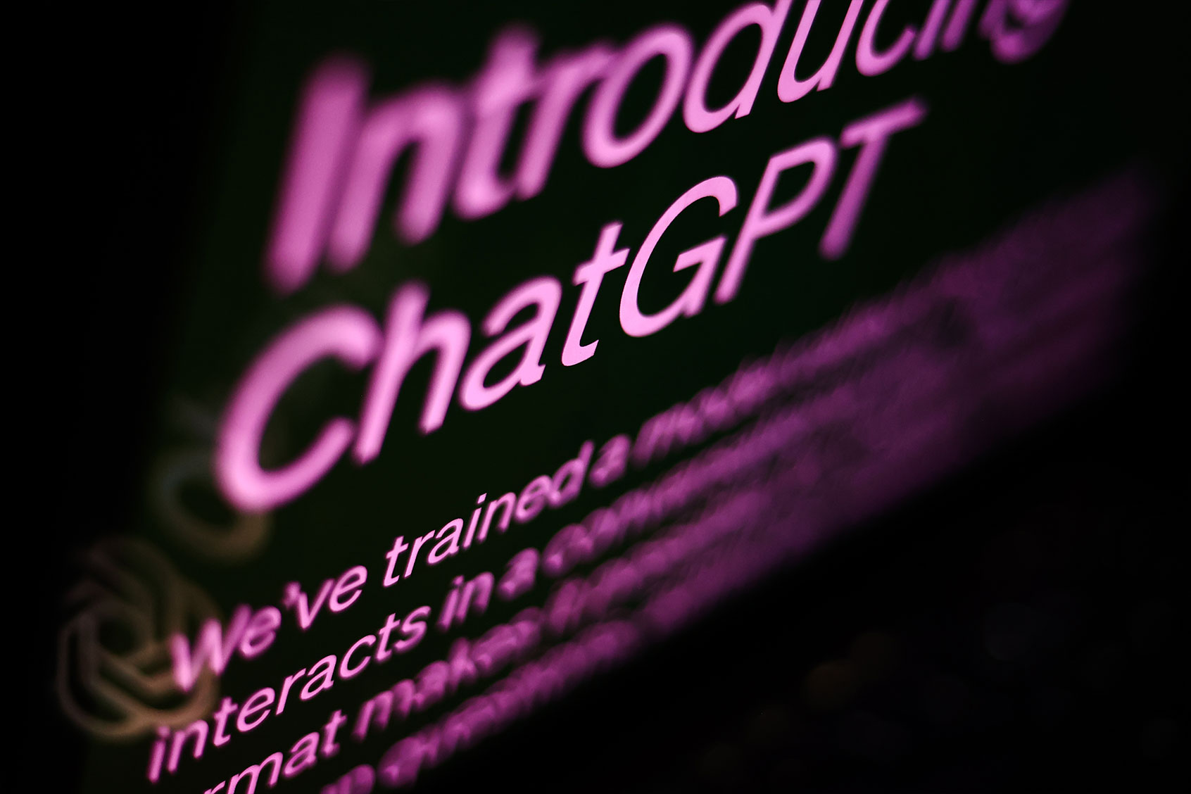 ChatGPT website displayed on a laptop screen in is seen in this illustration photo taken in Krakow, Poland on April 11, 2023. (Jakub Porzycki/NurPhoto via Getty Images)