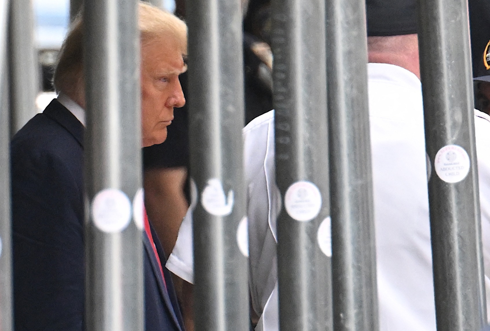 Former President Donald Trump leaves the Manhattan Criminal Court in New York City on April 4, 2023. (ANDREW CABALLERO-REYNOLDS/AFP via Getty Images)
