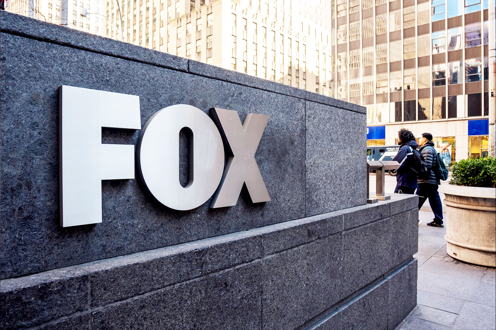 A view of an american conservative cable television news channel Fox News logo. (Alex Tai/SOPA Images/LightRocket via Getty Images)