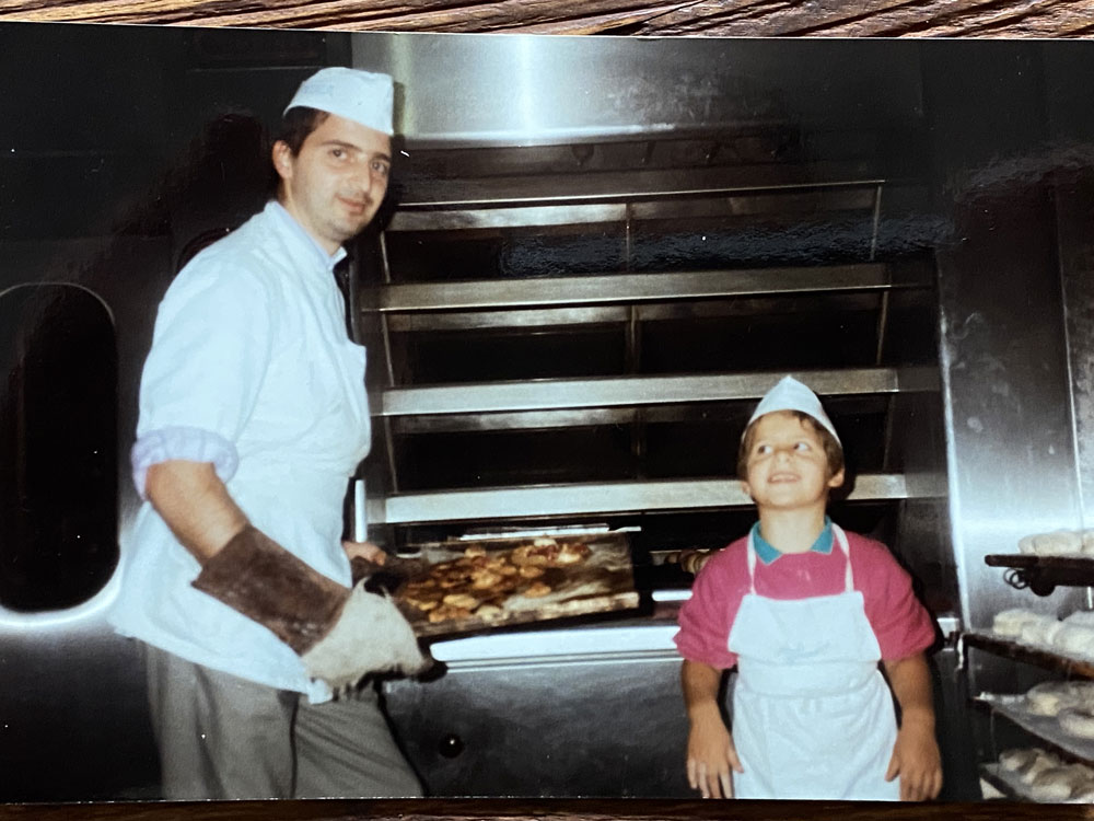Nicola as a child with his father Oliviero Olivieri