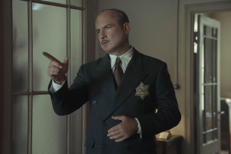 Liev Schreiber as Otto Frank in "A Small Light" (National Geographic for Disney/Dusan Martincek)