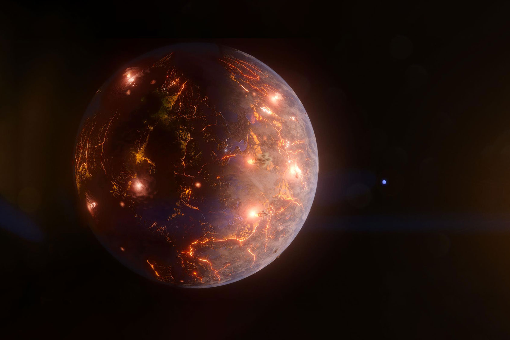 LP 791-18 d, shown here in an artist's concept, is an Earth-size world about 90 light-years away. (NASA’s Goddard Space Flight Center/Chris Smith (KRBwyle))