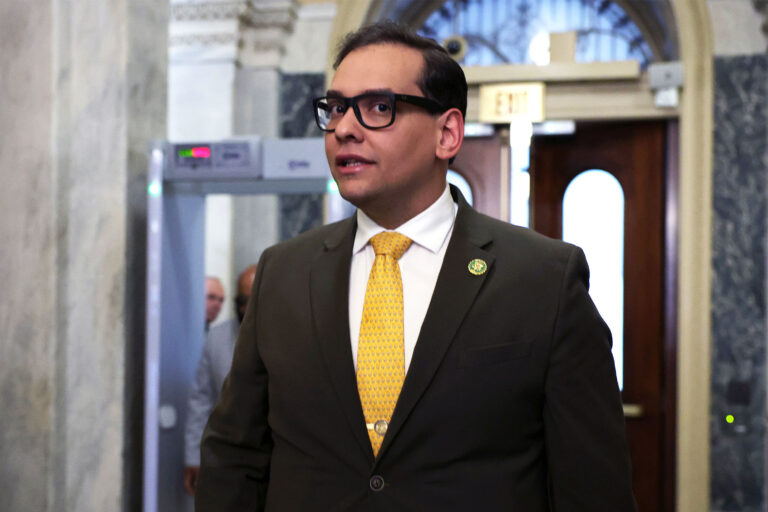 U.S. Rep. George Santos (R-NY) arrives at the U.S. Capitol for a vote on May 11, 2023 in Washington, DC. (Alex Wong/Getty Images)
