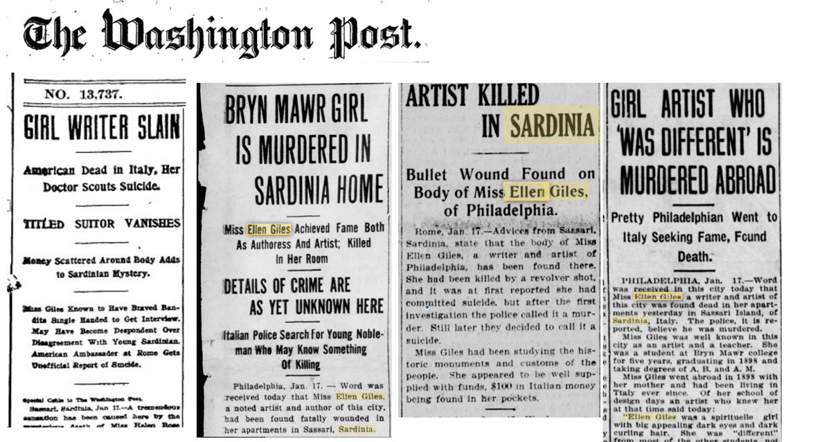 Giles headlines Newspaper collage