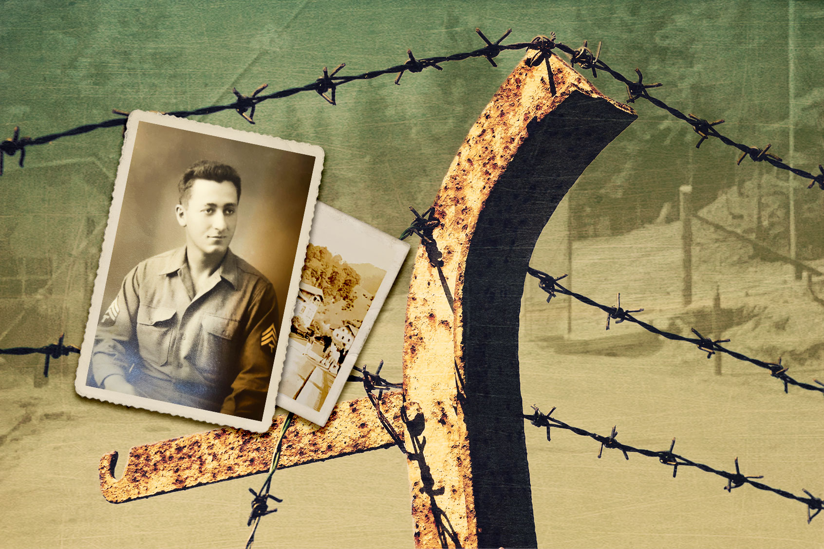 WW2 army portrait of Merrill Stern (Photo illustration by Salon/Photos courtesy of the Rozsa Family/Getty Images)