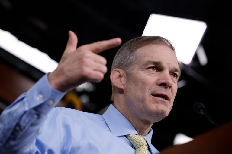 House Republican leaders, House Judiciary Committee Chairman Jim Jordan speaks during a news conference at the U.S. Capitol on April 27, 2023 in Washington, DC. (Chip Somodevilla/Getty Images)