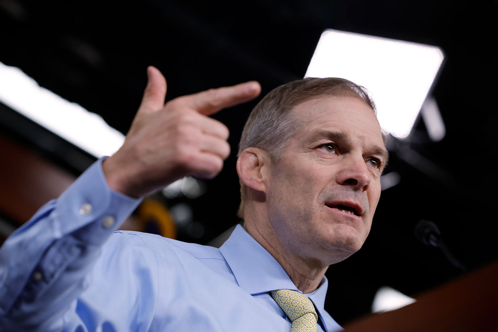 House Republican leaders, House Judiciary Committee Chairman Jim Jordan speaks during a news conference at the U.S. Capitol on April 27, 2023 in Washington, DC. (Chip Somodevilla/Getty Images)