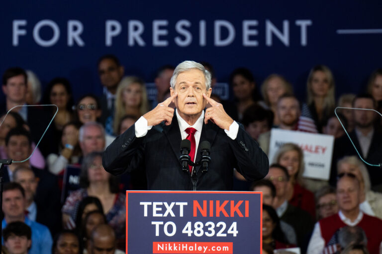 Rep. Ralph Norman, R-S.C., introduces former U.N. Ambassador Nikki Haley at her event to announce she is running for President of the United States in Charleston, S.C., on Wednesday, February 15, 2023. (Bill Clark/CQ-Roll Call, Inc via Getty Images)