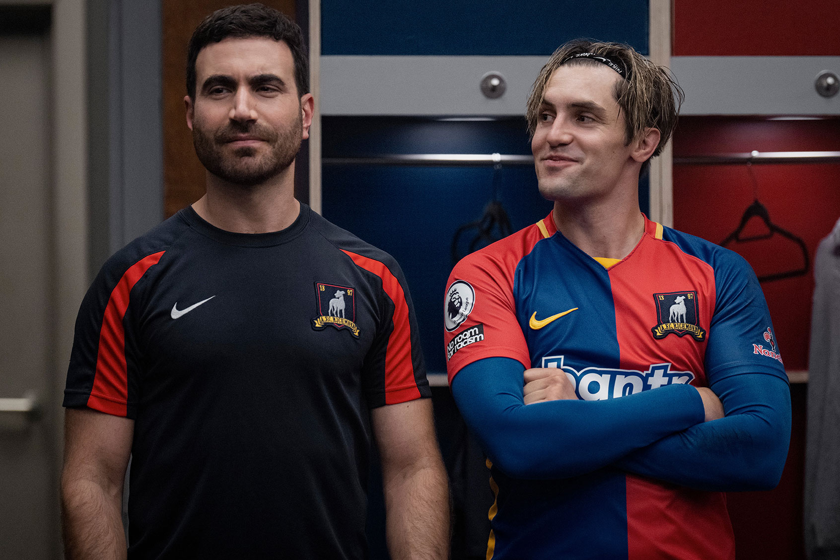 Brett Goldstein and Phil Dunster in "Ted Lasso" (Apple TV+)