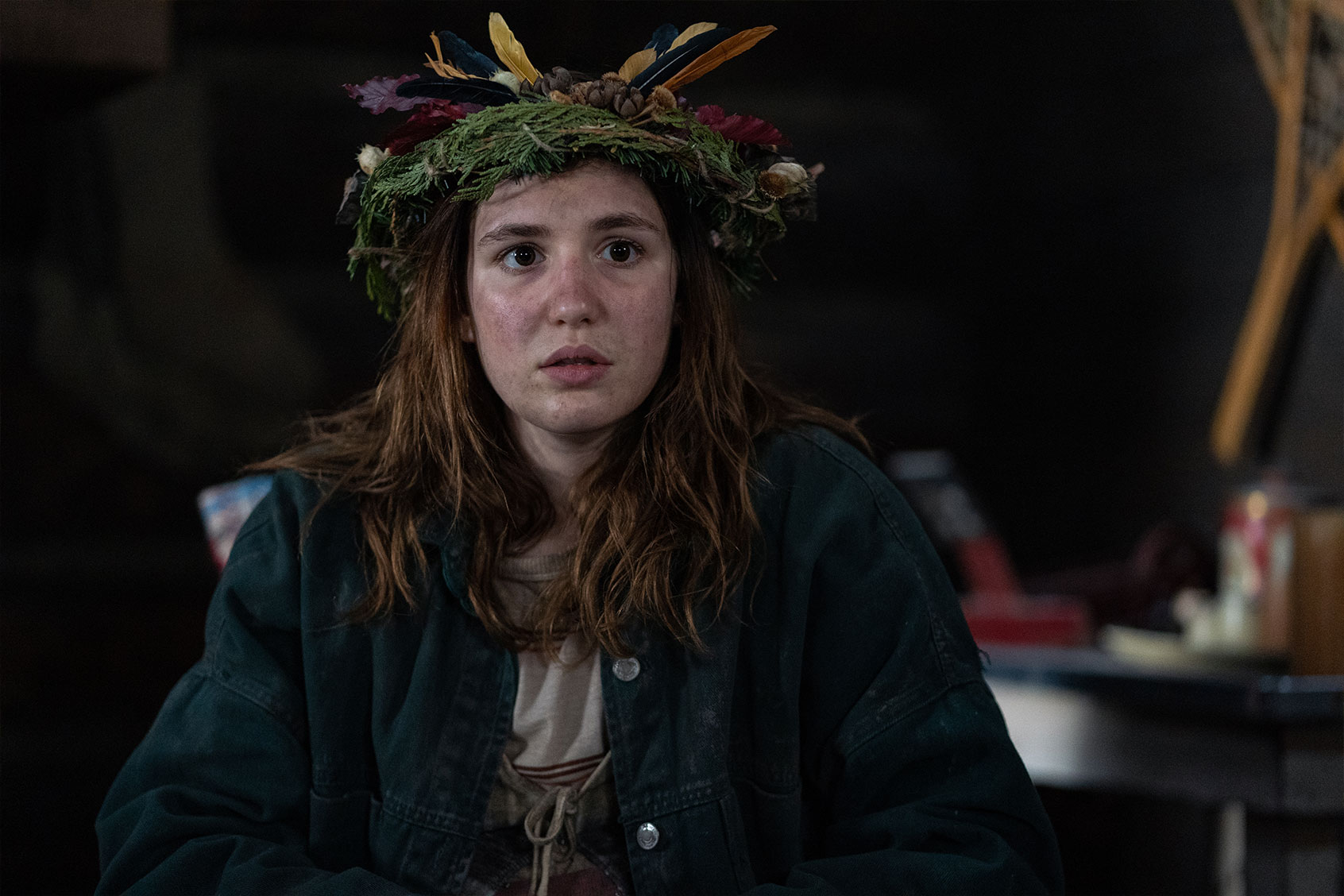 Sophie Nélisse as Teen Shauna in "Yellowjackets" (Colin Bentley/SHOWTIME)