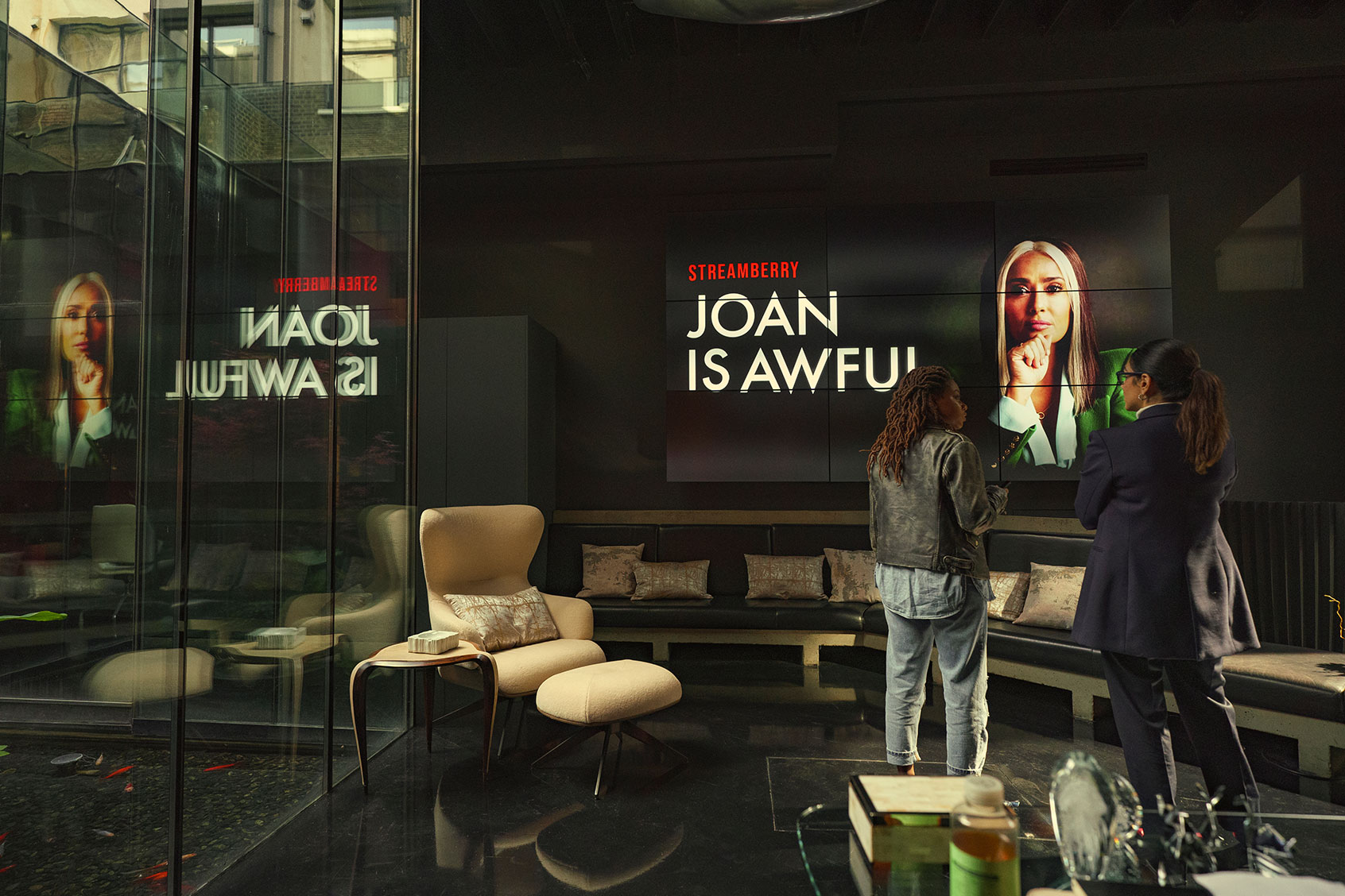 Danielle Vitalis as Fatima and Leila Farzad as Mona in "Black Mirror" (Nick Wall/Netflix)
