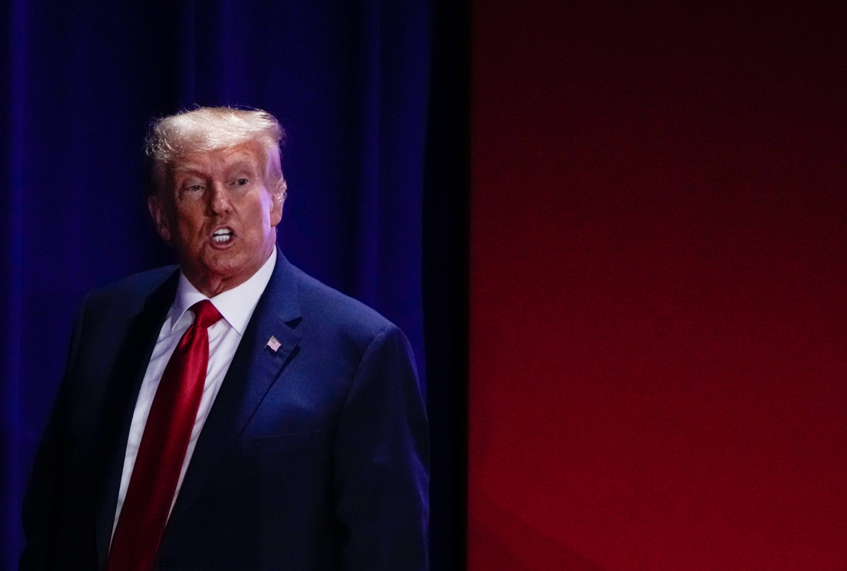 Former President Donald Trump departs after speaking at the Faith and Freedom Road to Majority conference at the Washington Hilton on June 24, 2023 in Washington, DC. (Drew Angerer/Getty Images)