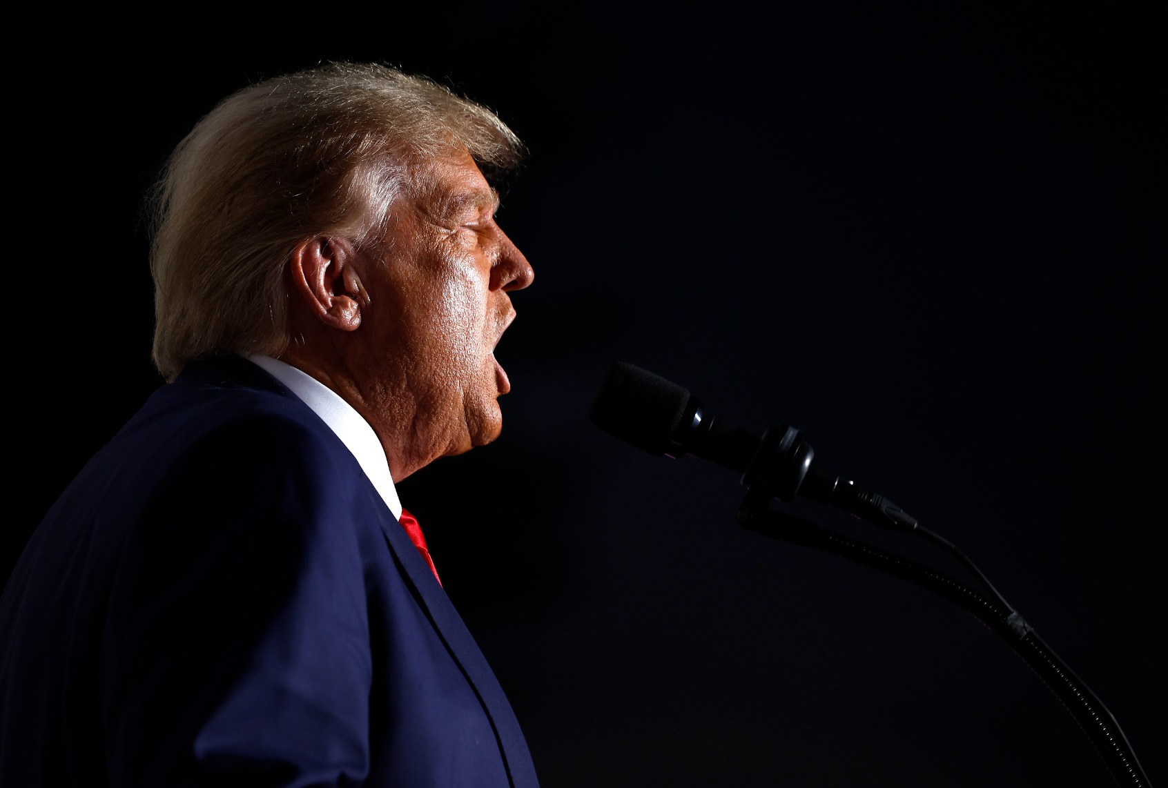 Former President Donald Trump speaks at the Trump National Golf Club on June 13, 2023 in Bedminster, New Jersey. (Chip Somodevilla/Getty Images)
