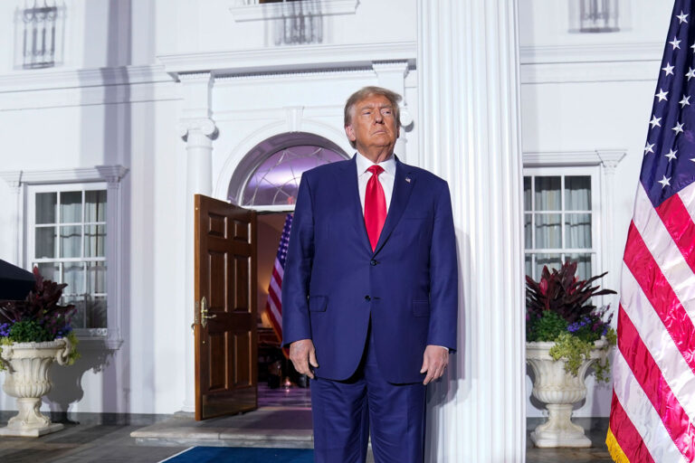 Former president Donald Trump arrives for an event at Trump National Golf Club in Bedminster, N.J. on Tuesday, June 13, 2023, following a first court appearance at Wilkie D. Ferguson Jr. U.S. Courthouse, in Miami, FL. (Jabin Botsford/The Washington Post via Getty Images)
