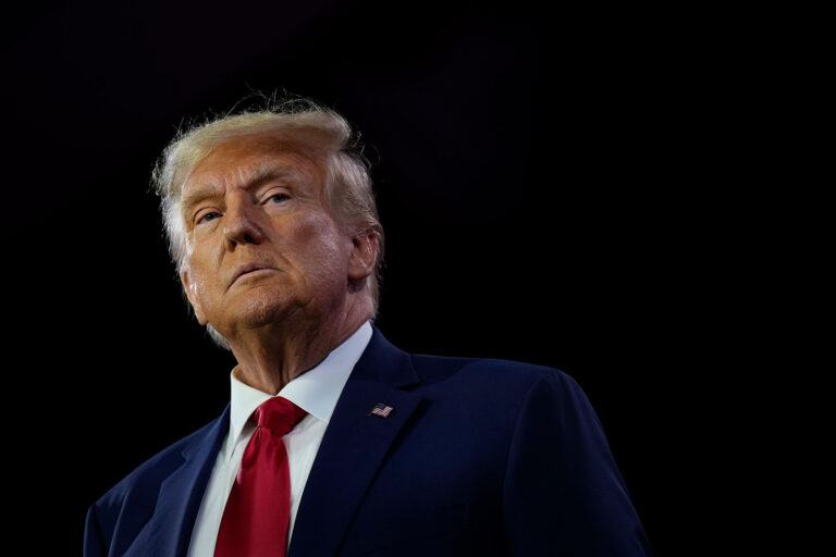 Republican presidential candidate former U.S. President Donald Trump speaks at the Faith and Freedom Road to Majority conference at the Washington Hilton on June 24, 2023 in Washington, DC. (Drew Angerer/Getty Images)