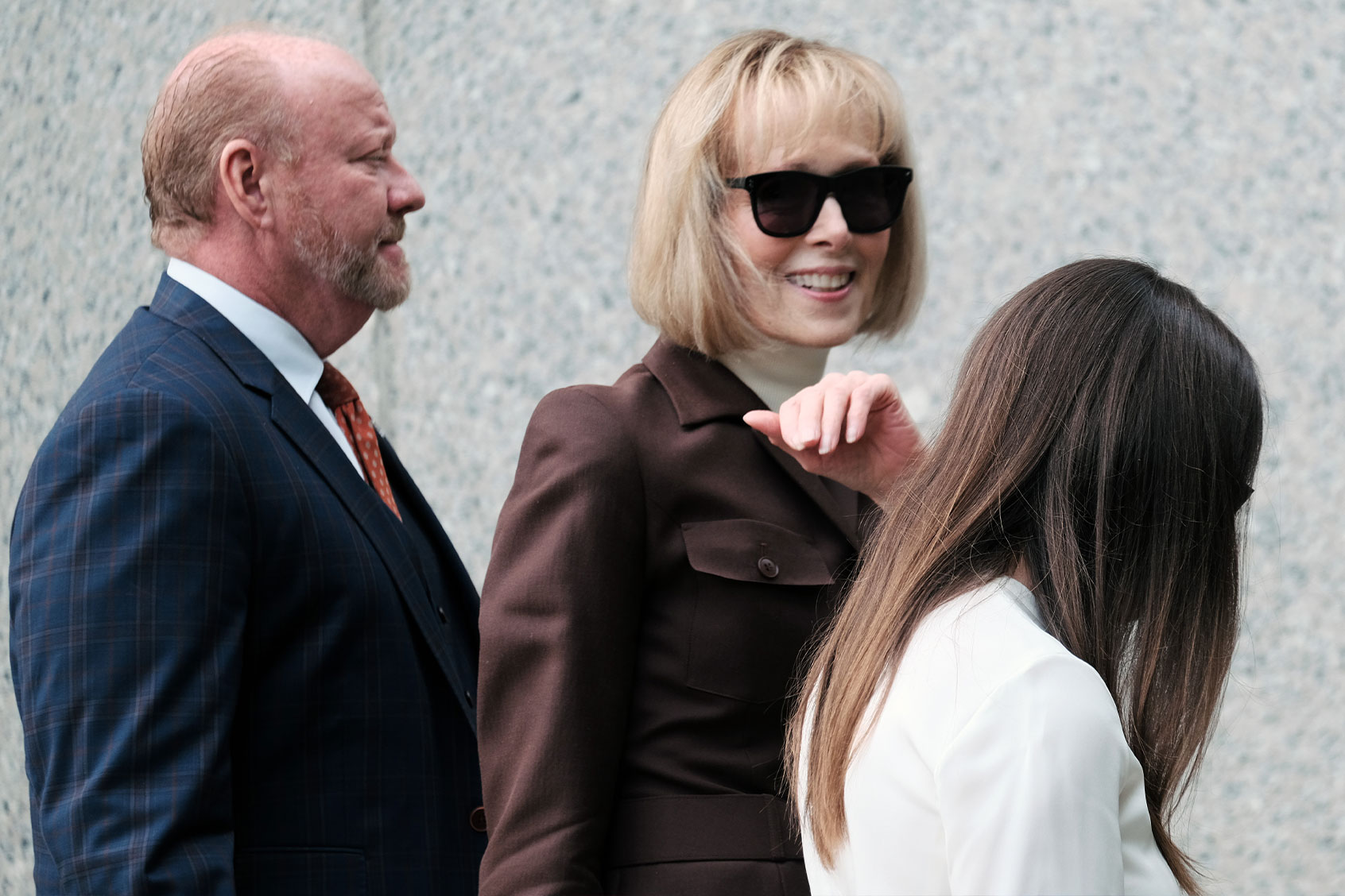 Magazine Columnist E. Jean Carroll arrives for her civil trial against former President Donald Trump at Manhattan Federal Court on May 09, 2023 in New York City. (Spencer Platt/Getty Images)