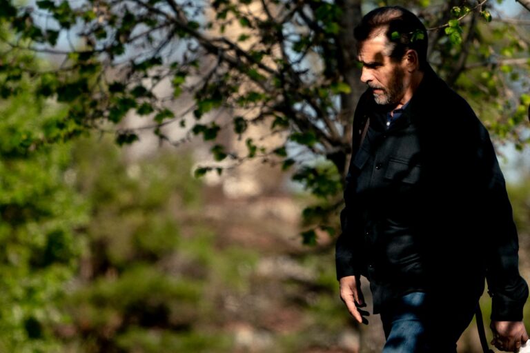 Hunter Biden walks to a vehicle after disembarking Marine One at Fort McNair in Washington, DC, on April 17, 2022, following a weekend at Camp David. (STEFANI REYNOLDS/AFP via Getty Images)