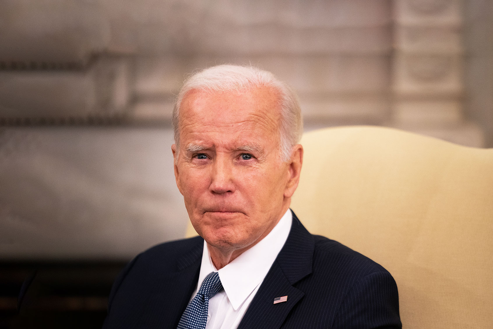 US President Joe Biden in the Oval Office at the White House in Washington, DC, on June 13, 2023. (Elizabeth Frantz for The Washington Post via Getty Images)