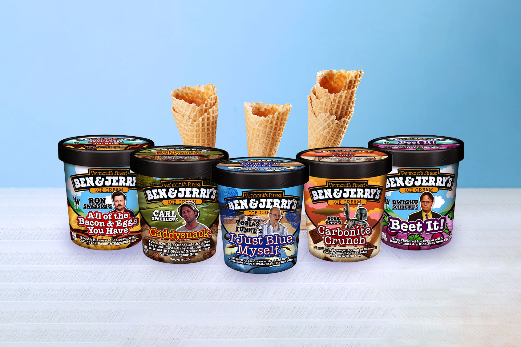 Faux B&J Flavors (Photo illustration by Salon/Photos courtesy of Jon Defreest/Getty Images)