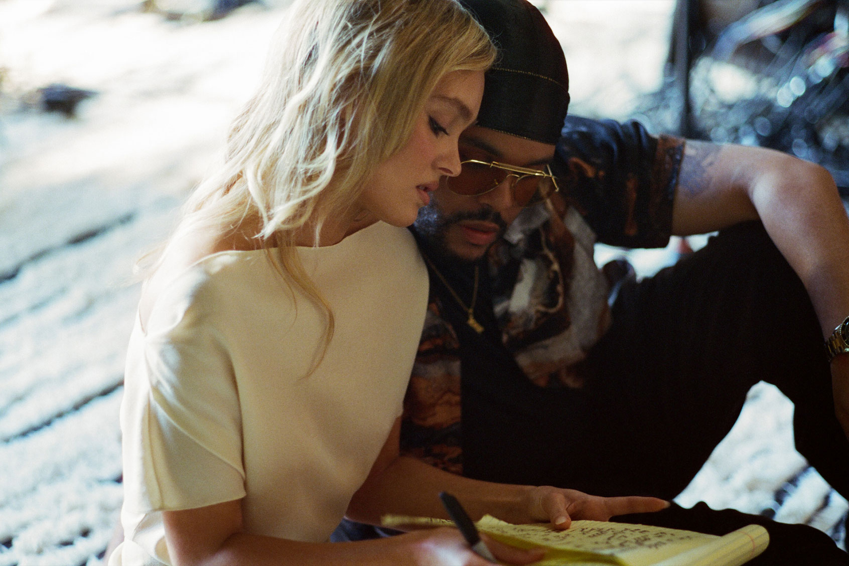 Lily Rose Depp and Abel Tesfaye (aka The Weeknd) (Photograph by Eddy Chen/HBO)