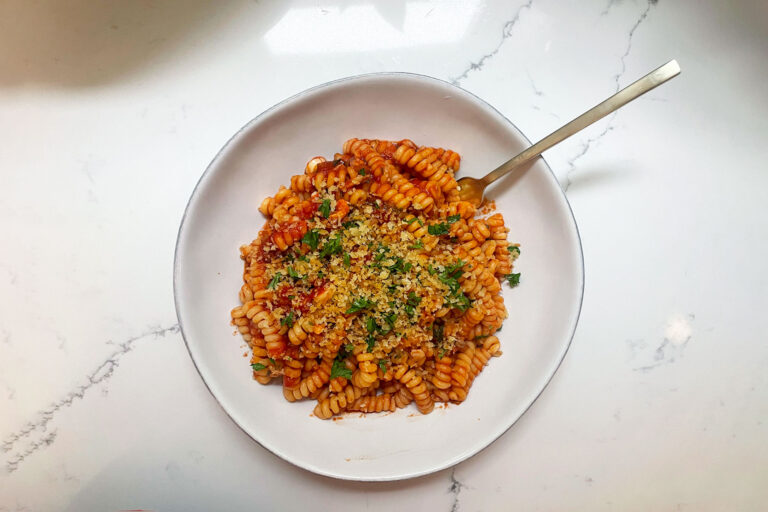 Pasta with red sauce and clams (Courtesy of Maggie Hennessy)